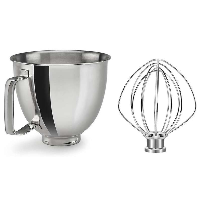 Stainless Steel Mixer Bowl 5QT Compatible with for TILT-HEAD STAND MIXERS 4.5-5 Quart, 5 Quart Mixin