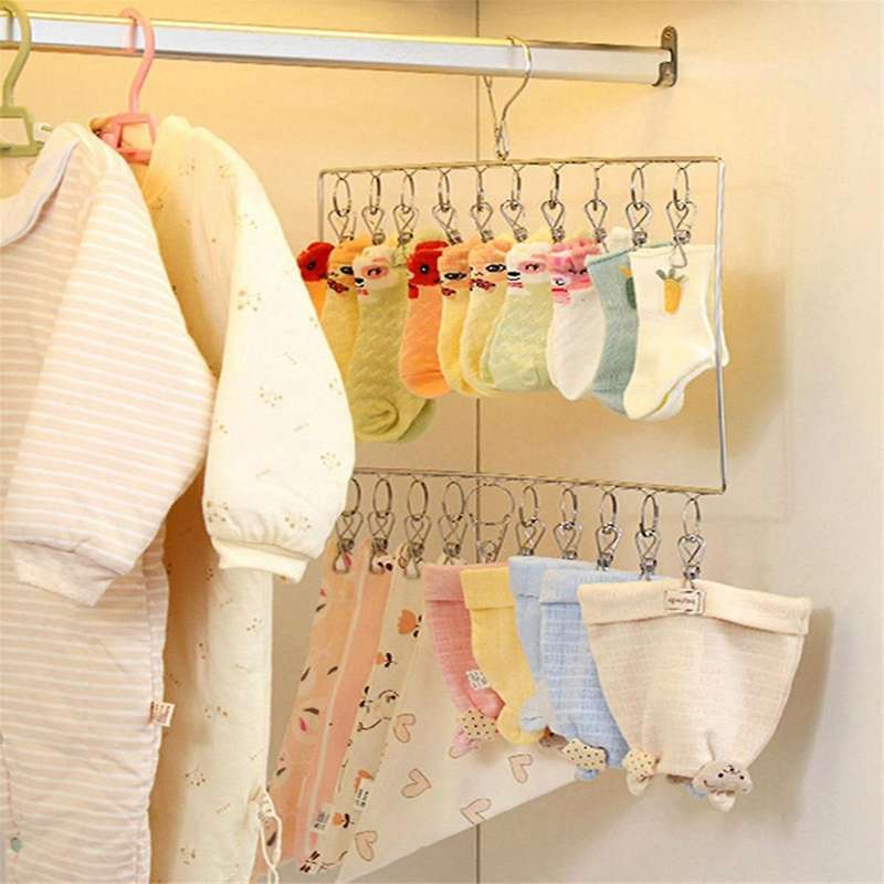 Stainless Steel Multi-Clip Hanger, Sword Hanger, Multi-Function Underwear Drymen