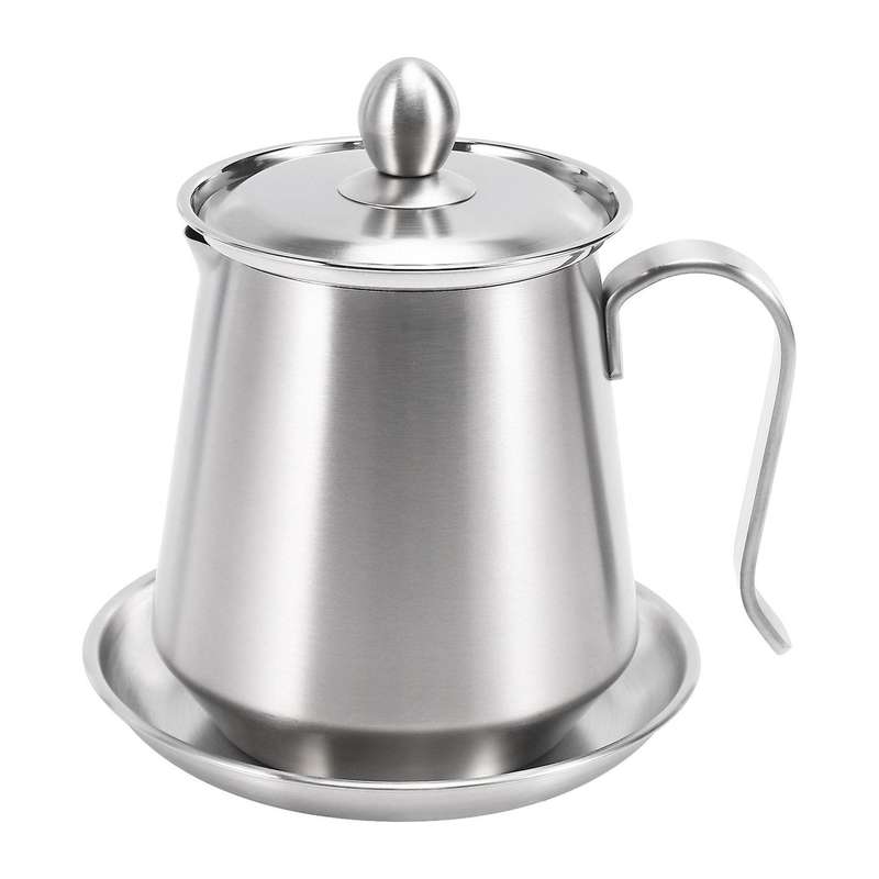 Stainless Steel Oil Storage Can,with Fine Mesh Filter,dust-proof Lid,stainless Steel Handle,for Cof