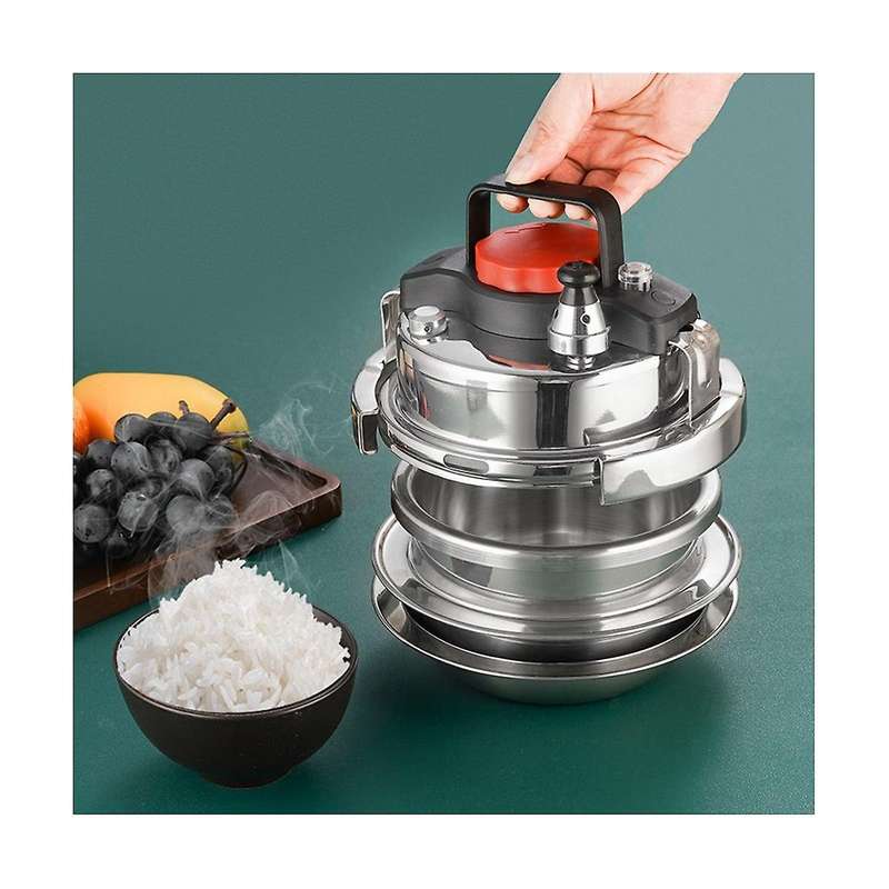 Stainless Steel Outdoor Camping Portable Pressure Cooker Household Mini Pressure Cooker 5-minute Qu