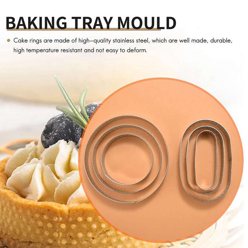 Stainless Steel Perforated Tart Rings,heat-resistant Porous Cake Mousse Molds,non-stick Bottom Towe