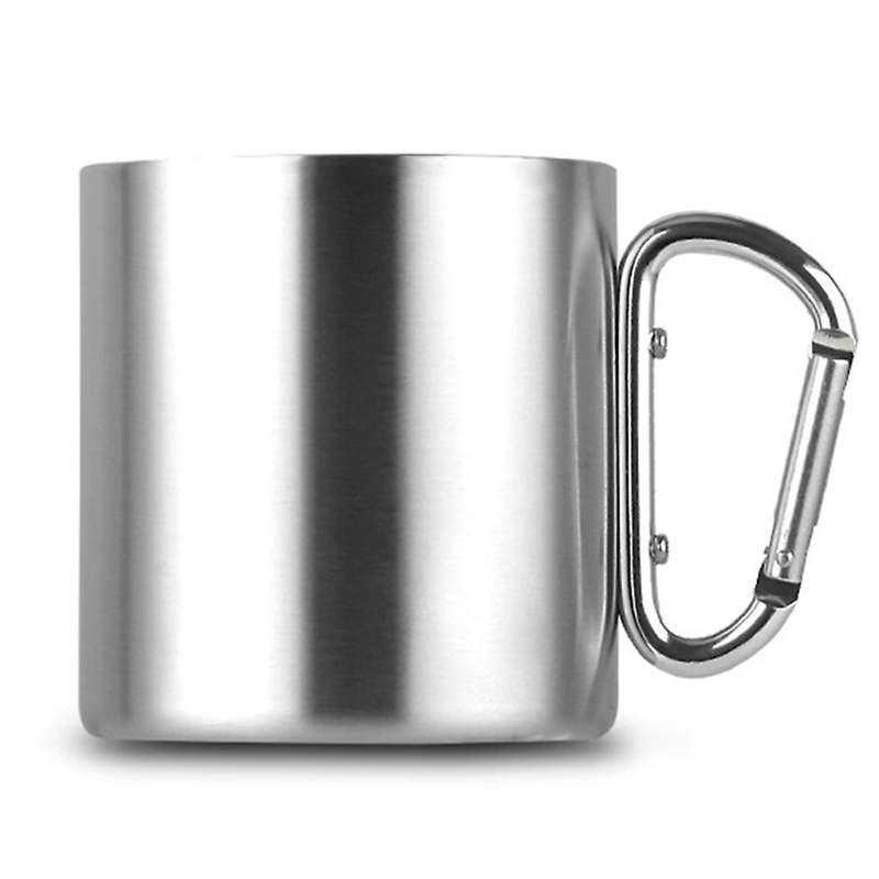 Stainless Steel Outdoor Travel Mug Portable with Lock Buckle Climbing Cup 450Ml