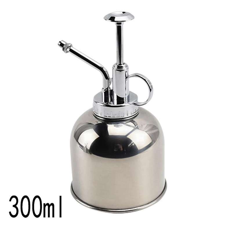Stainless Steel Plant Sprayer Small Watering Can with Top Pump Suitable for Indoor House Air Plants