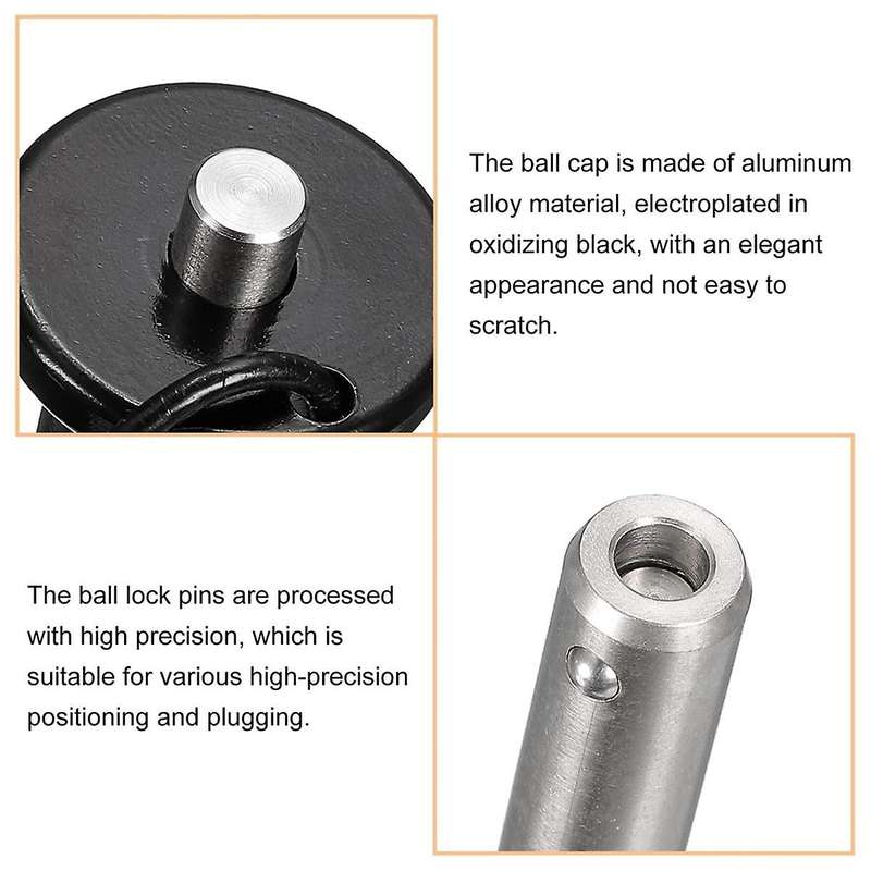 Stainless Steel Quick Release Pin 6mm Diameter Ball Locking Pin with Push Button Lanyard Cable Usab