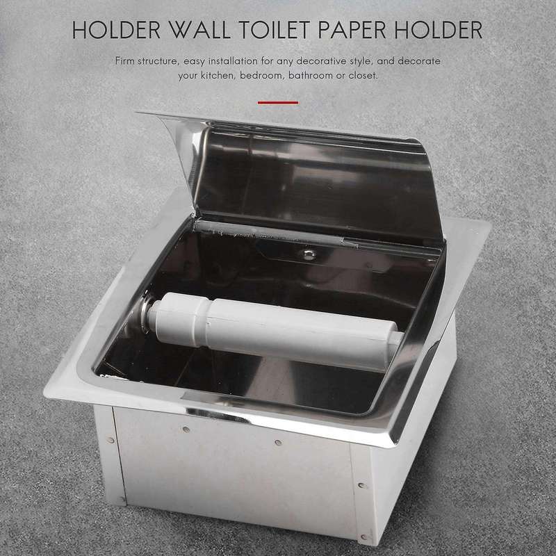 Stainless Steel Recessed Toilet Paper Holder Wall Toilet Paper Holder,Modern Style Toilet Paper Hol