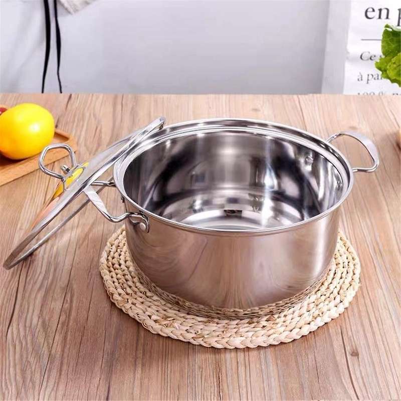 Stainless Steel Pot Kitchen Food Cooking Pot Milk Heating Pot Nonstick Saucepan with Lid