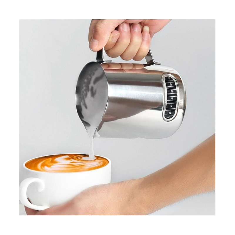 Stainless Steel Pull Flower Cup Fancy Milk Foam Cup Coffee Pull Flower Tank Pointed Mouth Pull Flow