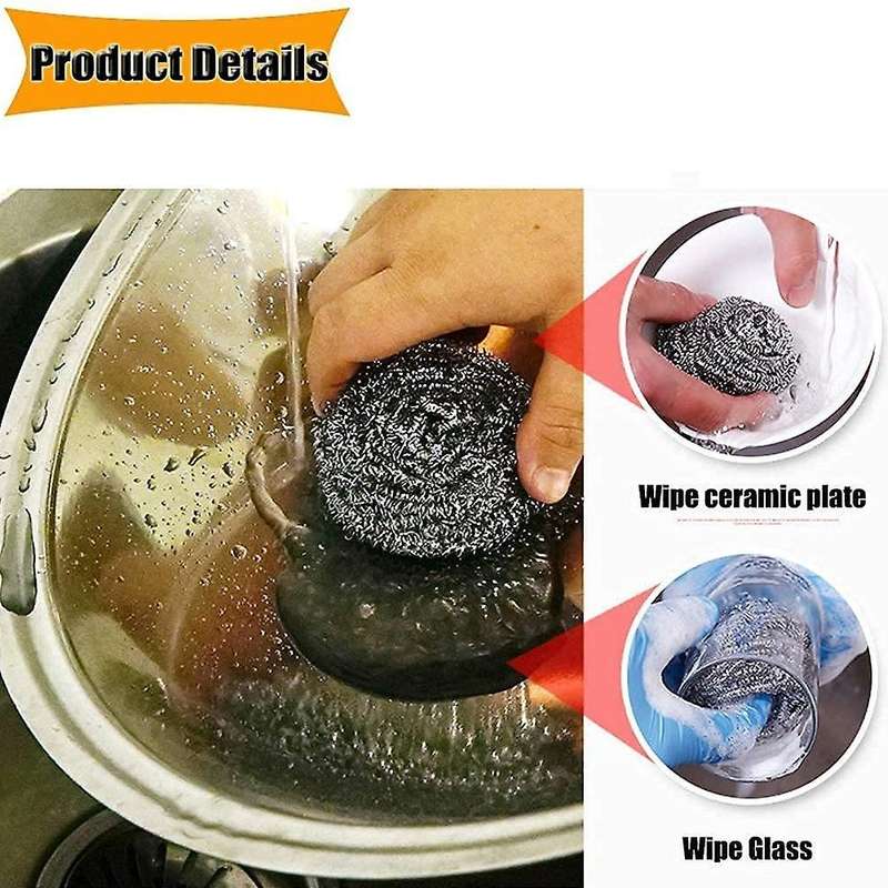 Stainless Steel Round Multi- Scrubber Stainless Steel Scrubber Used to Clean Kitchen Utensils and Ba