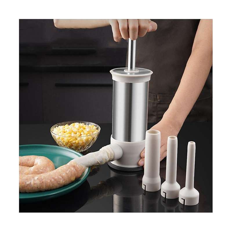 Stainless Steel Sausage Meat Stuffer Horizontal Sausage Maker Homemade Kitchen Meat Sausage Maker To
