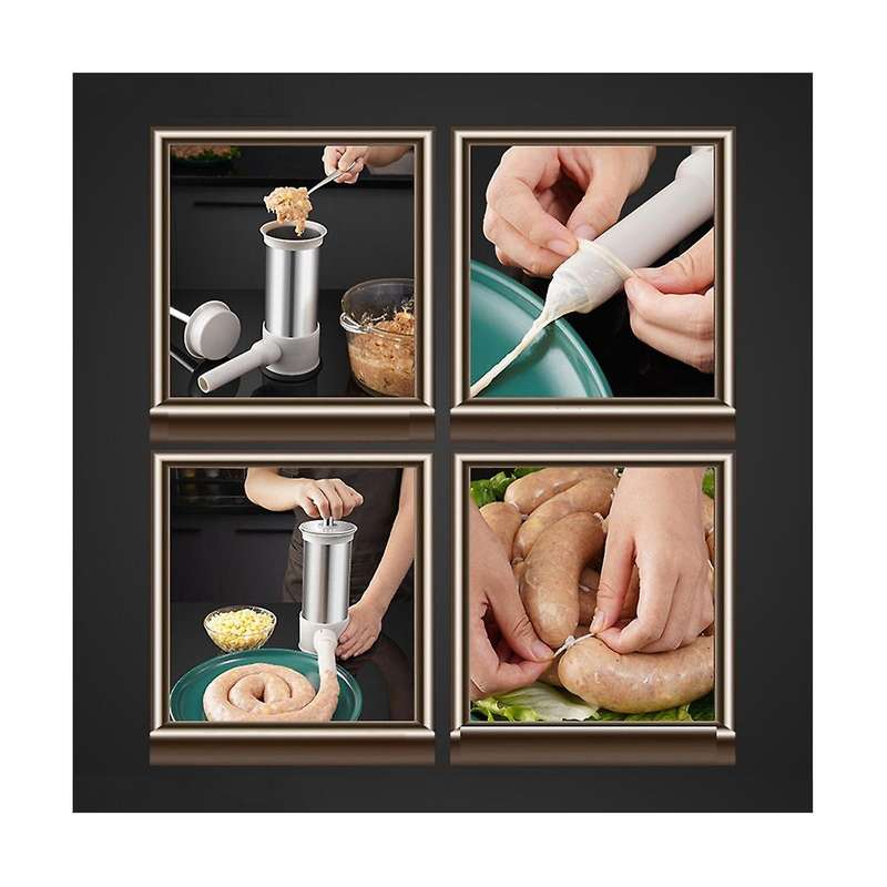 Stainless Steel Sausage Meat Stuffer Horizontal Sausage Maker Homemade Kitchen Meat Sausage Maker To