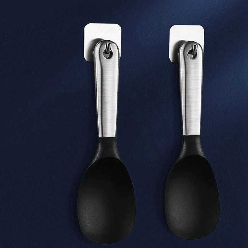 Stainless Steel Silicone Clad Steel Rice Spoon Kitchen Utensils Non-Stick Heat-Resistant, Environmen