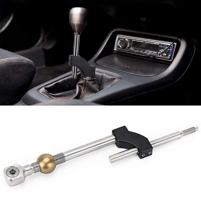 Stainless Steel Short Shifter Adjustable Height Dual Bend for Ciciv CRX Del Sol Series Engine