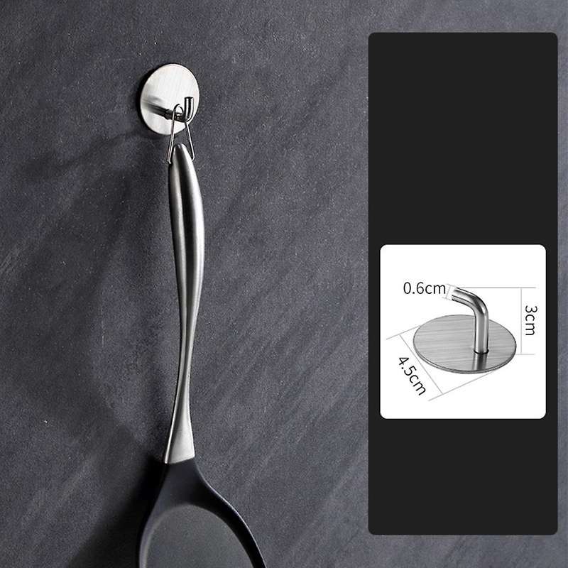 Stainless Steel Single Hook Perforated Bathroom Coat Hook Storage Wall Towel Hook Kitchen Hook Black