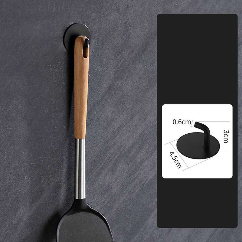 Stainless Steel Single Hook Perforated Bathroom Coat Hook Storage Wall Towel Hook Kitchen Hook Black
