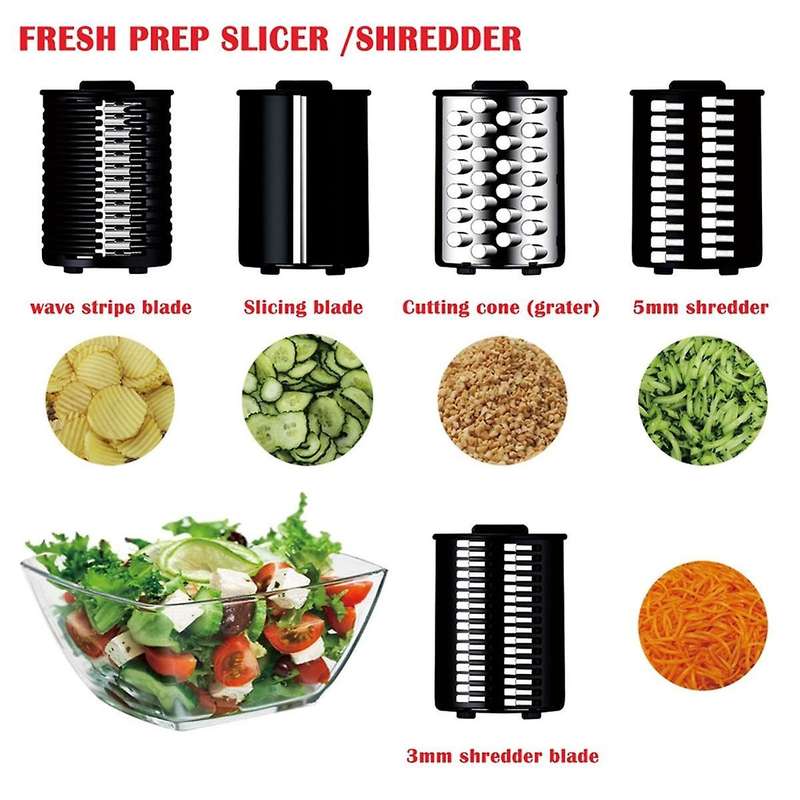 Stainless Steel Slicer/shredder Attachment for Stand Mixer with 5 Blade Vegetable Slicer, Salad Mak