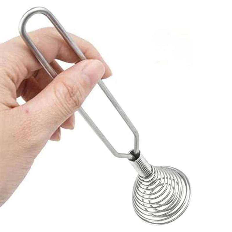 Stainless Steel Spring Coil Whisk Wire Whip-Cream Egg Beater -Cream Hand Mixer Kitchen Tool Accessor