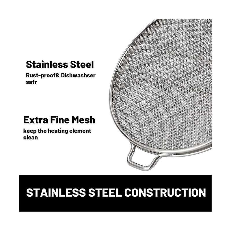 Stainless Steel Splatter for Ninja Foodi Ig600 Ig601 Ig651 Accessories Grill Dishwasher Safe & Reus