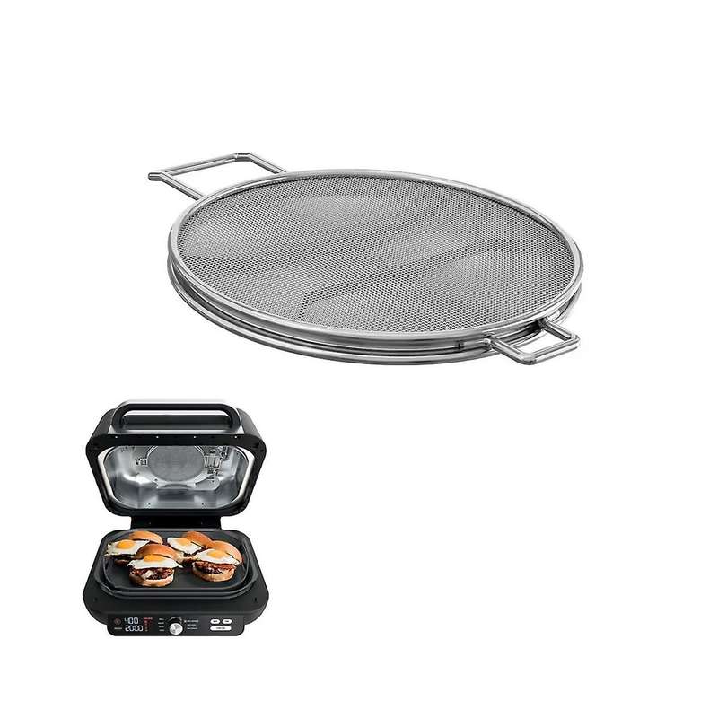 Stainless Steel Splatter for Ninja Foodi Ig600 Ig601 Ig651 Accessories Grill Dishwasher Safe & Reus