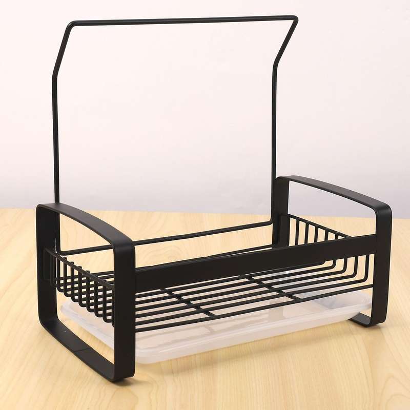 Stainless Steel Sponge Holder with Dishcloth Drying Rack, Kitchen Sink Organizer Tray Sponge Brush