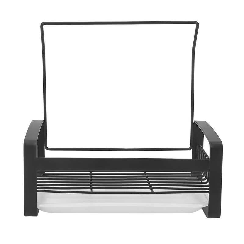 Stainless Steel Sponge Holder with Dishcloth Drying Rack, Kitchen Sink Organizer Tray Sponge Brush
