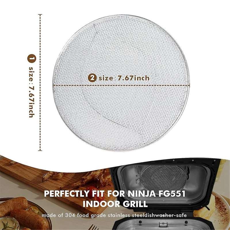 Stainless Steel Splatter Shield for FG550/BG500A/DG551 Removable Oil Splash Guard Indoor Grill Splas