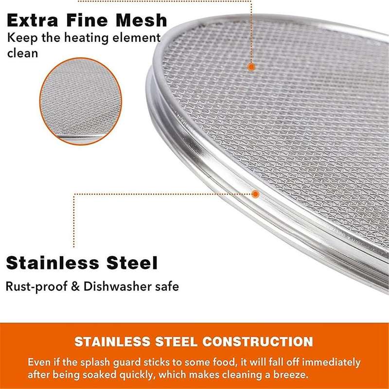 Stainless Steel Splatter Shield for FG550/BG500A/DG551 Removable Oil Splash Guard Indoor Grill Splas