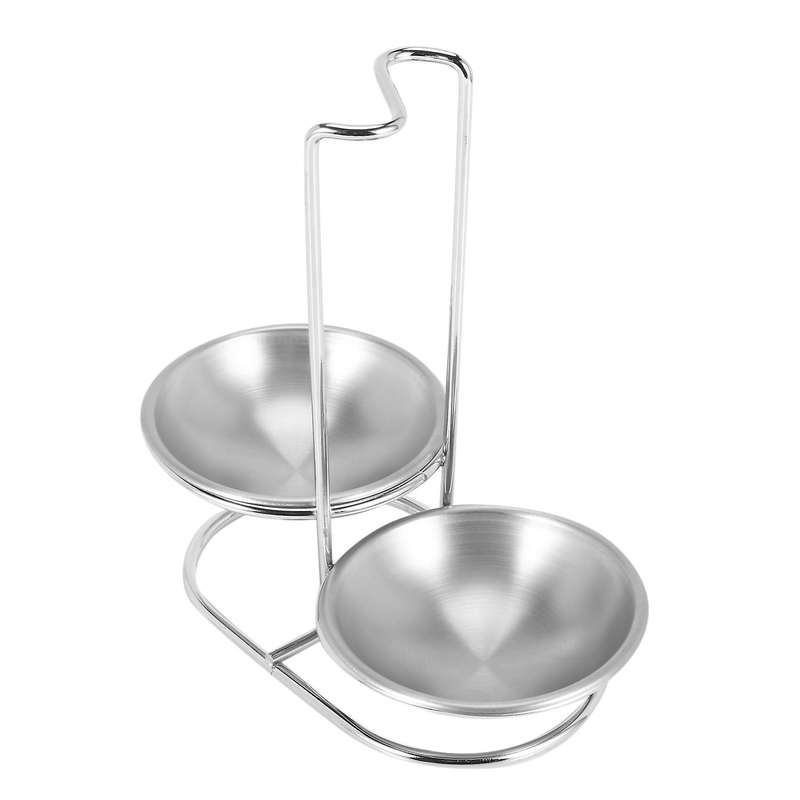 Stainless Steel Spoon Rest Holder,Long Handle Vertical Saving Soup Ladles Holders, Ladle Rest Soup
