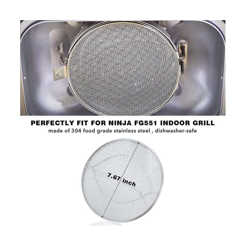 Stainless Steel Splatter for Ninja Foodi Fg551, Accessories for Ninja Foodi Smart Xl 6-in-1 Indoor