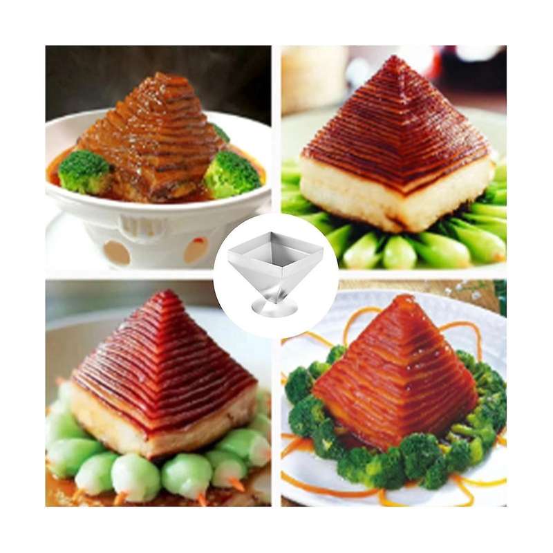 Stainless Steel Square Pagoda Meat Mold, Salad Dishes Fried Rice Shaping Mold,kitchen Hotel Dish To