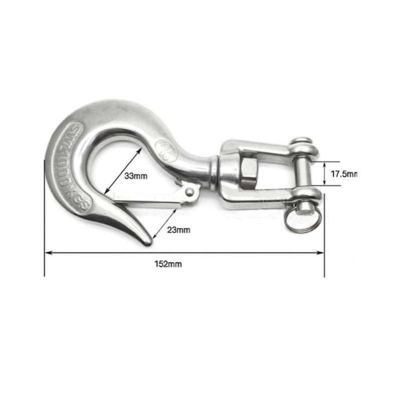 Stainless Steel Swivel Shackle Release Boat Anchor Chain Eye Shackle Swivel Snap Hook for Marine Arc