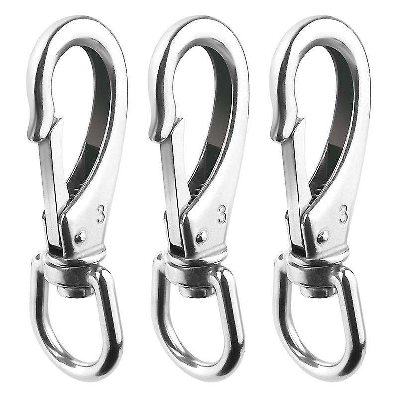 Stainless Steel Swivel Eye Snap Hooks Scuba Diving Clips Boat Marine Spring Buckles for Bird Feeders