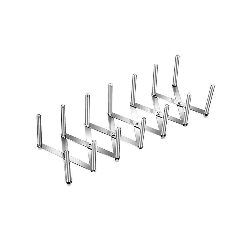 Stainless Steel Telescopic Rack Folding Kitchen Storage Dish Rack Multi- Pot Cover Storage Rack Stea
