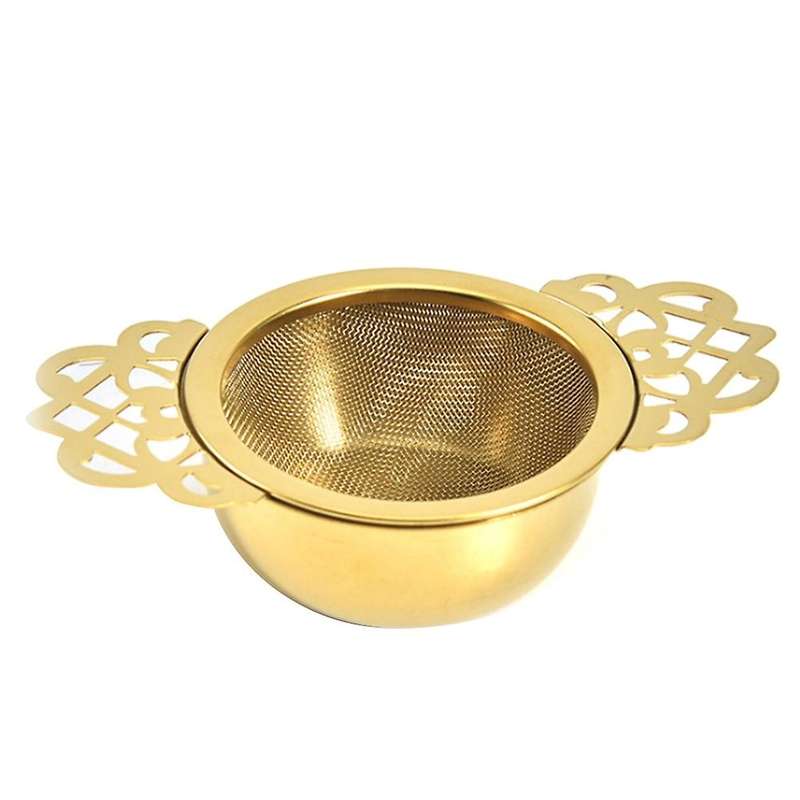 Stainless Steel Tea Strainer with Drip Bowl Traditional Hanging Infuser Filter Metal Tea Infuser Te