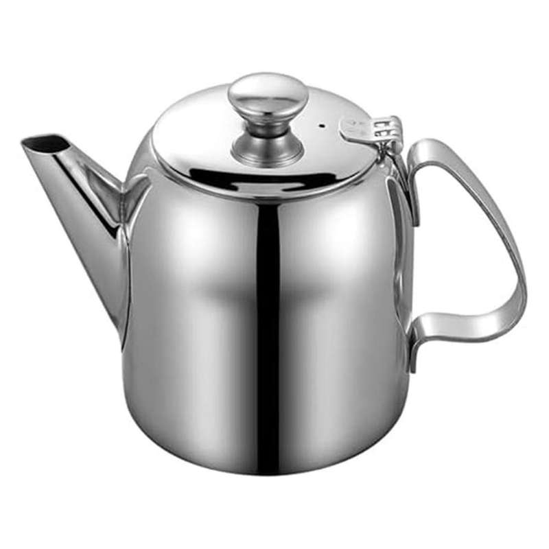 Stainless Steel Teapot 20 Oz Spill-proof Metal Teapot with Short Straight Spout Cold Water Jug Coffe