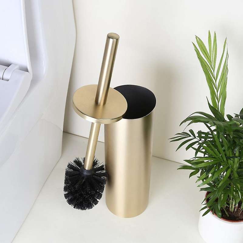 Stainless Steel Toilet Brush Set Long-Handled Toilet Brush without Dead Ends Household Bathroom Clea