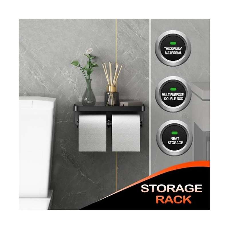 Stainless Steel Tissue Holder Bathroom Rack Mobile Phone Rack Hotel Engineering Toilet Paper Rack Ro