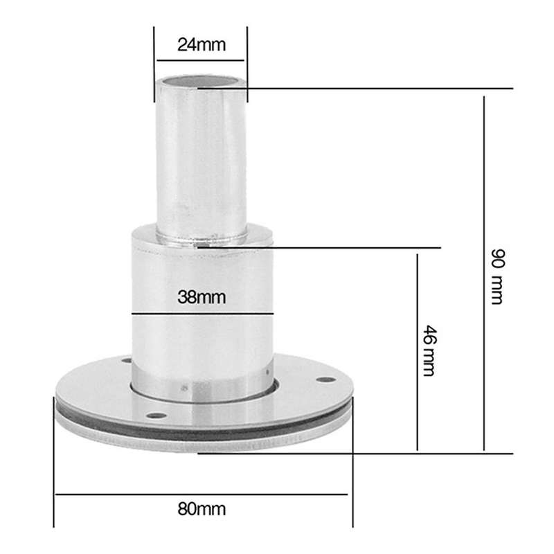 Stainless Steel Thru Hull Exhaust Fittings for 24mm Tube Pipe Socket Hardware,for Parking Heaters T