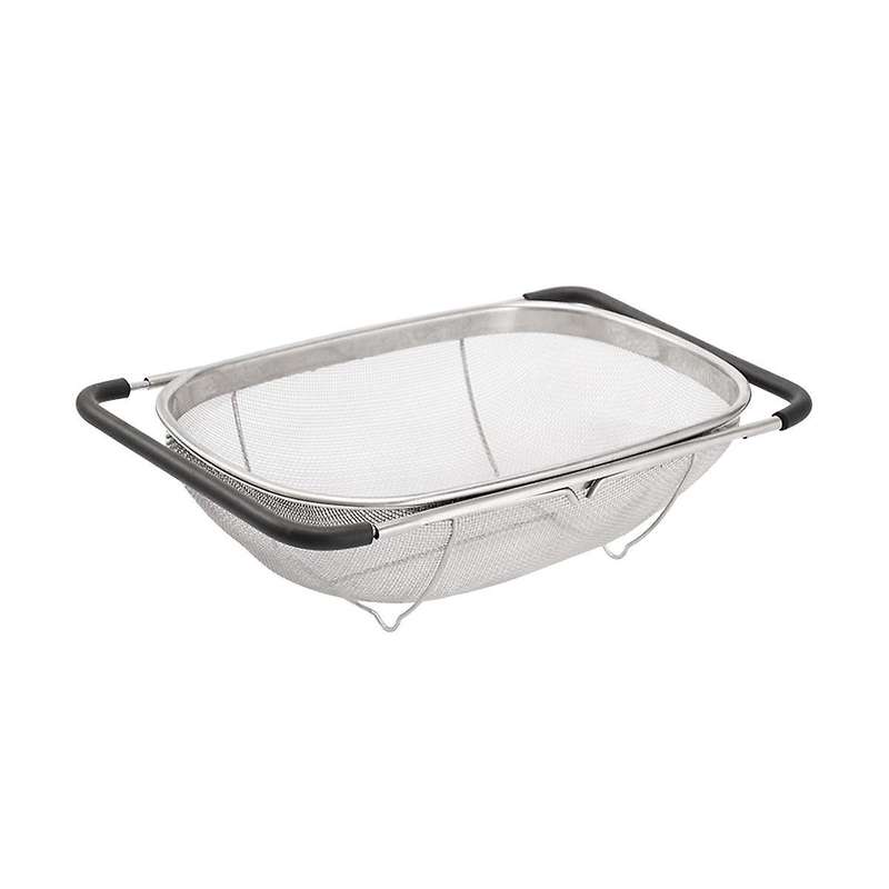 Stainless Steel Telescopic Strainer Basket, Vegetable Fruit Strainers,rubber Handle Kitchen Sink St