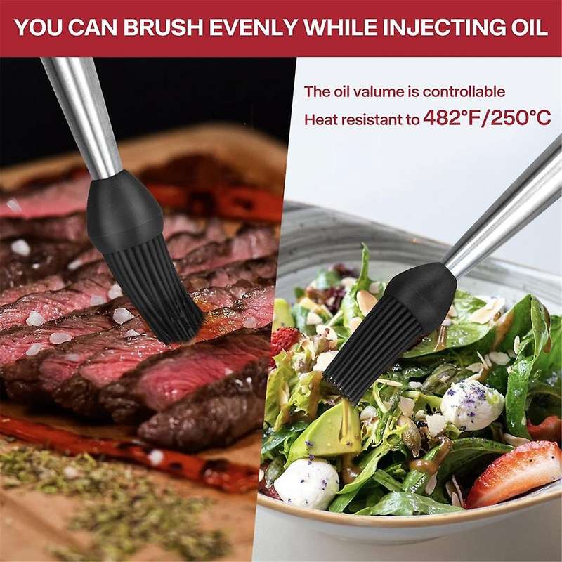 Stainless Steel Turkey Baster for Cooking, Food Grade Turkey Baster Syringe Oil Dropper Meat Injecto