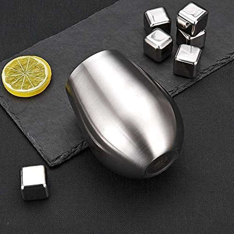 Stainless Steel Unbreakable Wine Glasses- Set of 4 Wine Glasses, Portable Wine Tumbler, for Outdoor