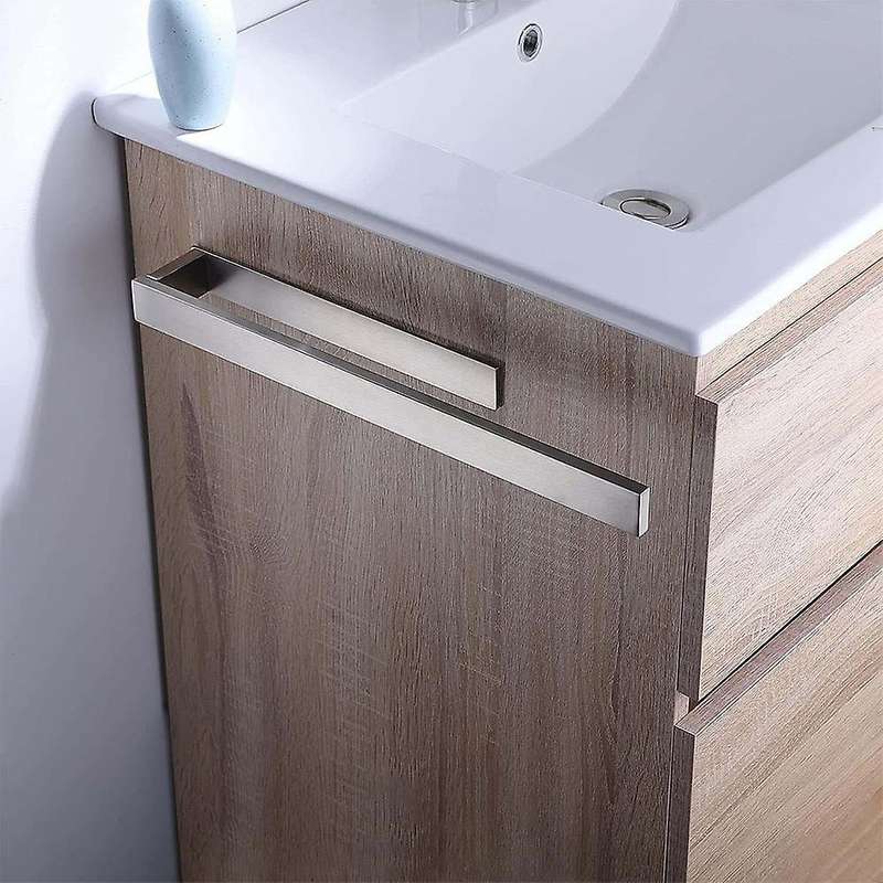 Stainless Steel Towel Rack - Self Adhesive No Punch Towel Rack 39cm Black Bathroom Toilet Towel Rack
