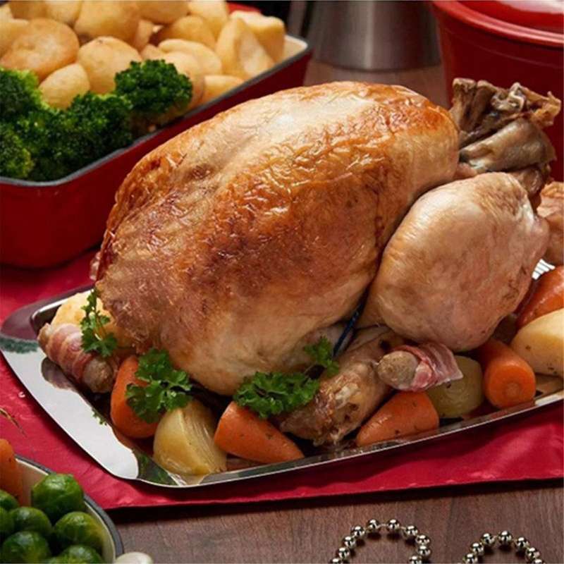 Stainless Steel Turkey Nail Basin Roast Chicken Rack Turkey Rack Roast Chicken Tray Baking Barbecue