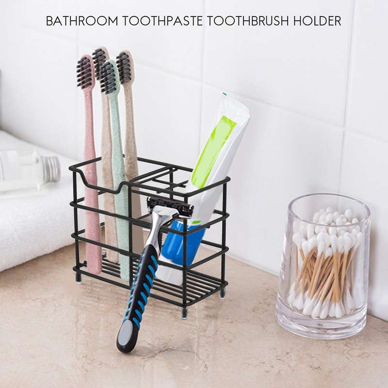 Stainless Steel Toothbrush Holder,bathroom Toothpaste Holder Stand Multi-functional for Electric To