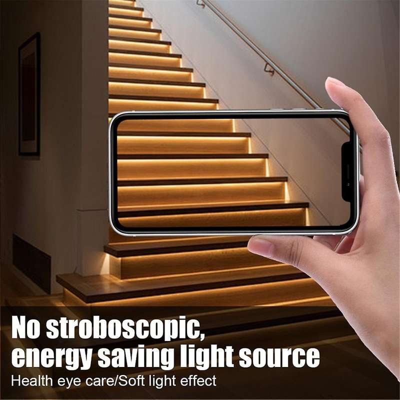 Stair LED Motion Sensor Light DC12V/24V Ladder Night Light 32 Channels Prevent Short Circuit Control