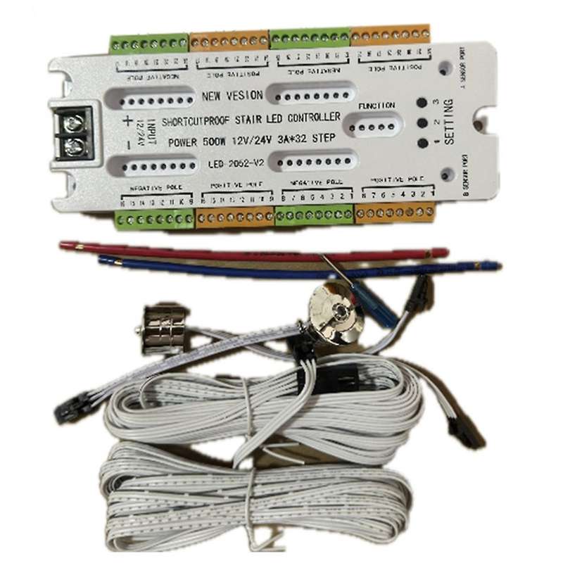 Stair LED Motion Sensor Light DC12V/24V Ladder Night Light 32 Channels Prevent Short Circuit Control