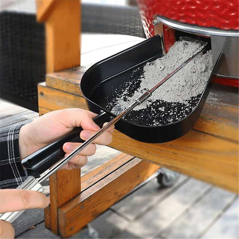Stainless Steel Wood-Fired Oven Ash Cleaning Rake Barbecue Ash Cleaning Tool is Suitable for Charcoa