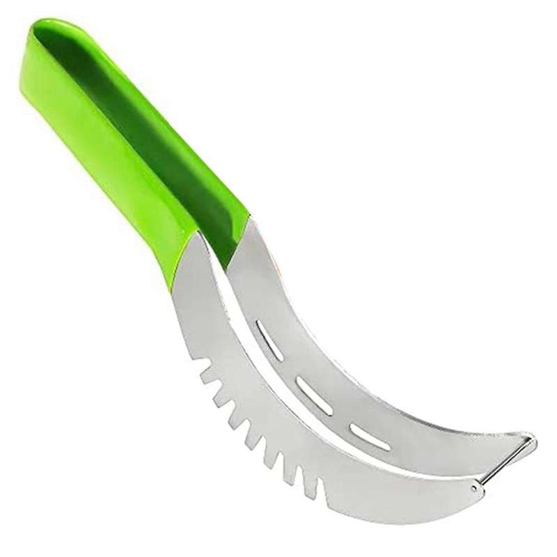 Stainless Watermelon Slicer Cutter Tool Easy Vegetable Cutter for Fruit Cut Outs Unique Kitchen Gadg