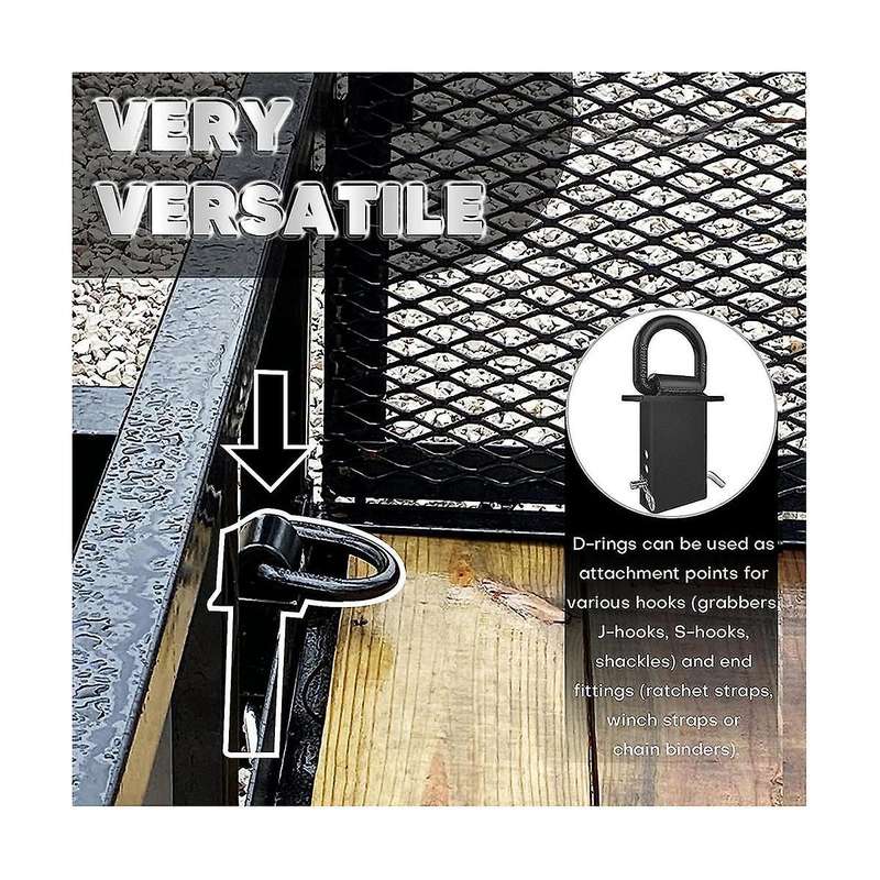 Stake Pocket D Rings Heavy Duty Removable D-ring Stake Pocket Tie Down for Utility Trailers and Flat