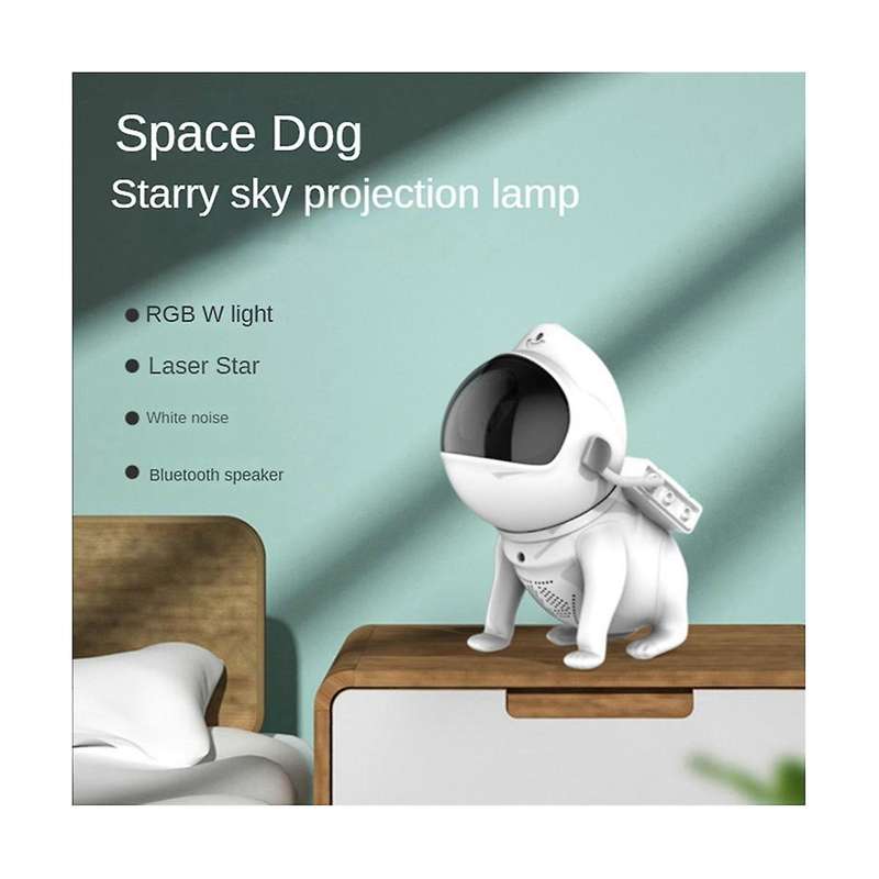 Star Projector Galaxy Night Light Space Dog Led Starry Nebula Lamp with Bluetooth Speaker App Remot