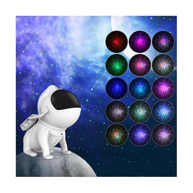 Star Projector Galaxy Night Light Space Dog Led Starry Nebula Lamp with Bluetooth Speaker App Remot